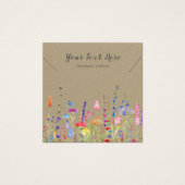 Ketting Display Kaart ・ Waterverf Wild Flowers (Voorkant)