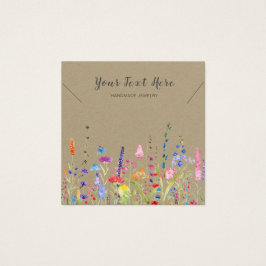Ketting Display Kaart ・ Waterverf Wild Flowers