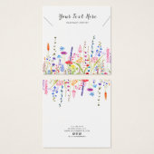 Ketting Display Kaart ・ Waterverf Wild Flowers (Voorkant /achterkant)
