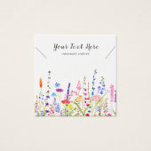 Ketting Display Kaart ・ Waterverf Wild Flowers (Voorkant)