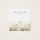 Ketting Display Kaart · Waterverf Wildflower (Voorkant)