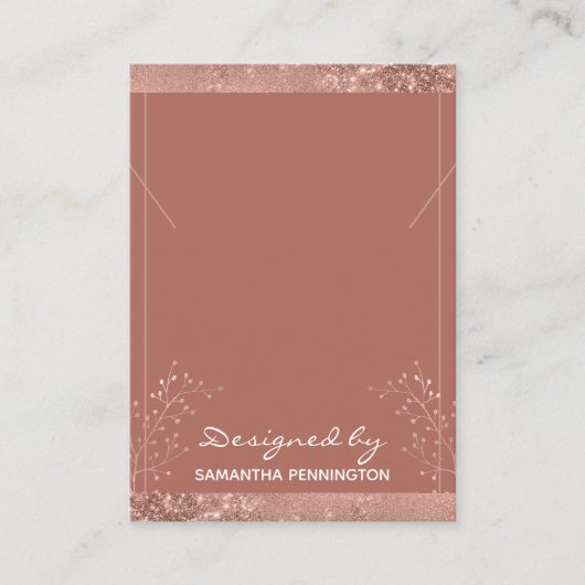 Ketting Display Roos Gold Floral Visitekaartje (Voorkant)