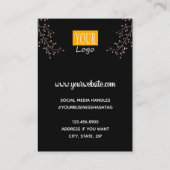 Ketting Display Roos Gold Floral Visitekaartje (Achterkant)