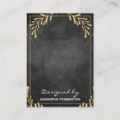 Ketting Faux Folie Leaf Visitekaartje (Voorkant)