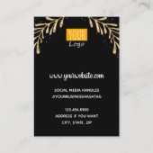 Ketting Faux Folie Leaf Visitekaartje (Achterkant)