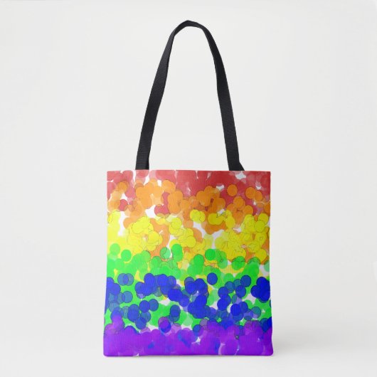 Ketting Gay Pride Bokeh Flag Tote Bag (Voorkant)