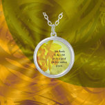 Ketting gele affodils Scriptjuwelen<br><div class="desc">Silver Plated round pendant ketting,  met prachtige gele kleefstoffen en de scripture Psalms 136:1 "Geef bedankt aan de LORD,  want hij is goed. Zijn liefde blijft eeuwig bestaan." Zie overeenkomend thema in mijn winkel.</div>