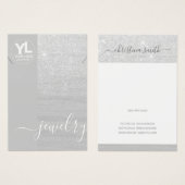 Ketting Glamour Silver Glitter Glam Visitekaartje (Voorkant /achterkant)