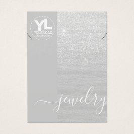 Ketting Glamour Silver Glitter Glam Visitekaartje