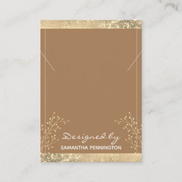 Ketting Gold Glitter Floral Visitekaartje
