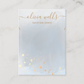 Ketting goudtrommel grijze Waterverf Visitekaartje (Voorkant)