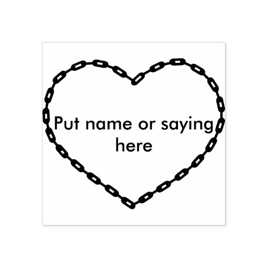 Ketting hart vorm 2 illustratie art stempel (Afrduk)