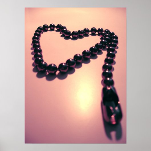 Ketting in de vorm van het hart poster (Voorkant)
