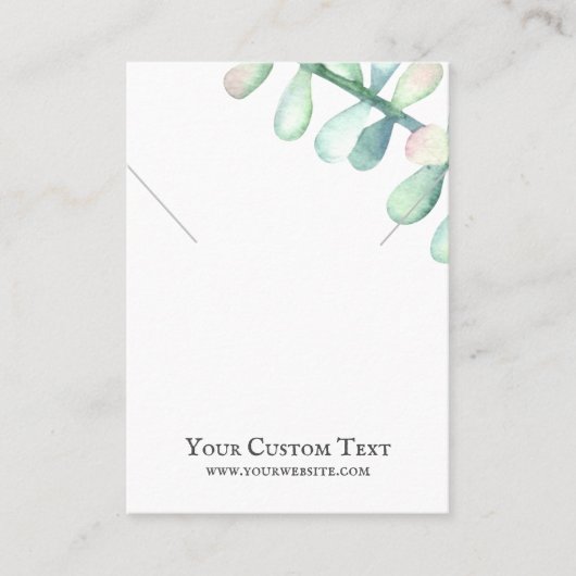 Ketting juwelen-kaart ・ Succulente Cactus Visitekaartje (Voorkant)