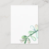 Ketting juwelen-kaart ・ Succulente Cactus Visitekaartje (Achterkant)