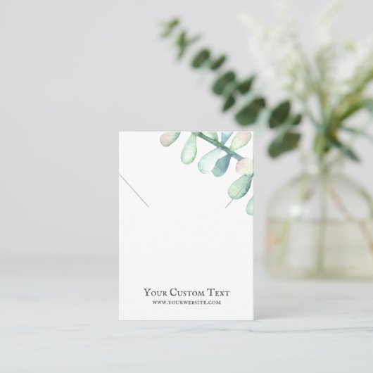 Ketting juwelen-kaart ・ Succulente Cactus Visitekaartje (Staand voorkant)