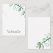 Ketting juwelen-kaart ・ Succulente Cactus Visitekaartje (Voorkant / Achterkant)