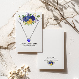 Ketting juwelen-kaart ・ Waterverf Floral Visitekaartje
