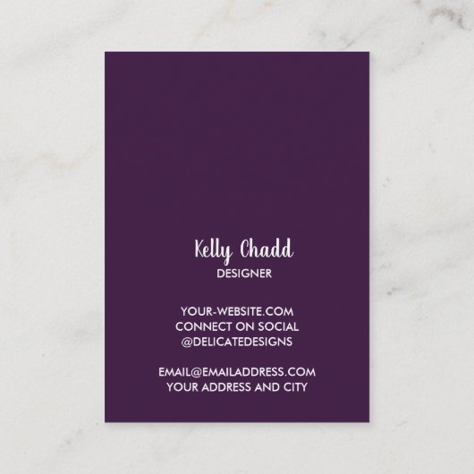 Ketting juwelier display Amethyst Visitekaartje (Achterkant)