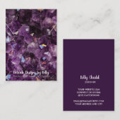 Ketting juwelier display Amethyst Visitekaartje (Voorkant / Achterkant)