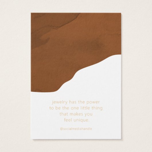 Ketting juwelier Display Kaart (Achterkant)