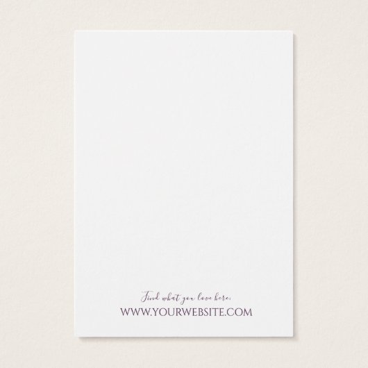 Ketting juwelier Display Kaart Paarse wilde flora (Achterkant)