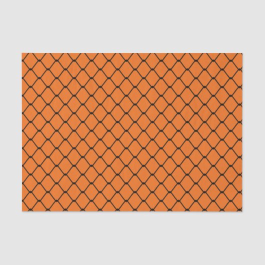 Ketting Link Fence op Sinaasappel Tissuepapier (Voorkant)