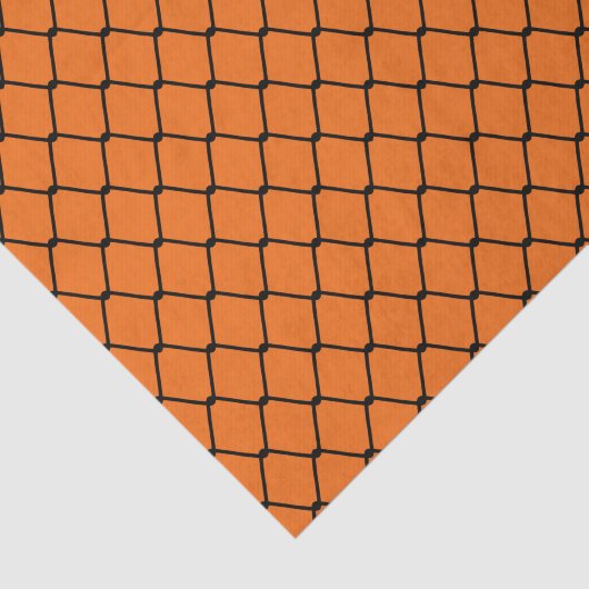 Ketting Link Fence op Sinaasappel Tissuepapier (Detail)