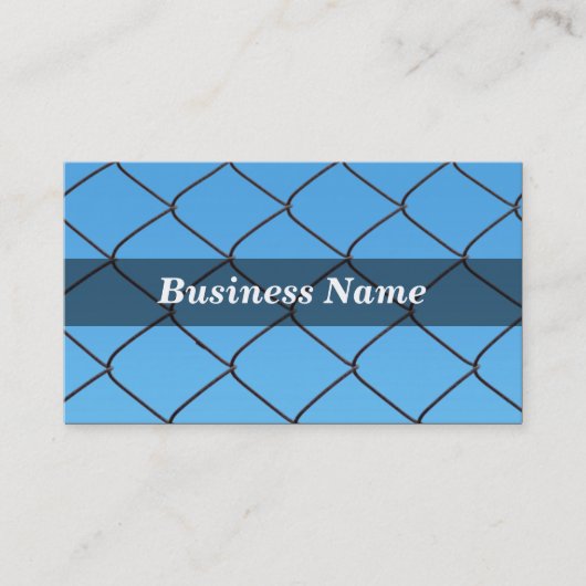 Ketting Link hek tegen Clear Blue Sky Visitekaartje (Voorkant)