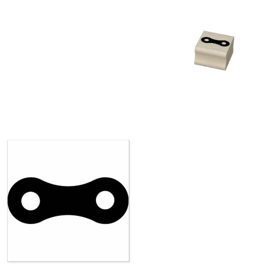 Ketting link silhouet art stempel (Gestempeld)