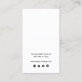 Ketting met beige linnen Logo toevoegen Visitekaartje (Achterkant)