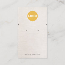 Ketting met beige linnen Logo toevoegen