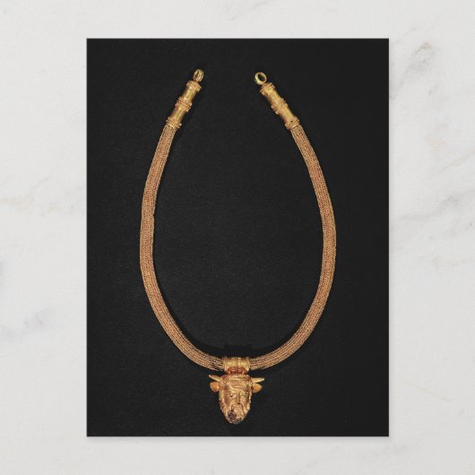 Ketting met een menselijk hoofd briefkaart (Voorkant)
