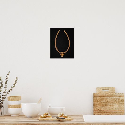 Ketting met een menselijk hoofd poster (Keuken)