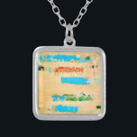 Ketting met originele strandkunst op charme<br><div class="desc">Ketting met kustkleuren van originele strandschilderkunst</div>