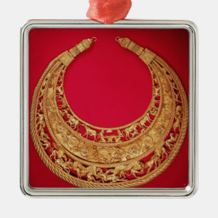 Ketting met pastorale scènes metalen ornament