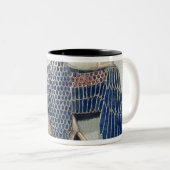 Ketting met vulkaanhanger tweekleurige koffiemok (Voorkant rechts)