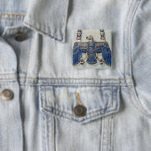 Ketting met vulkaanhanger vierkante button 5,1 cm (In situ)