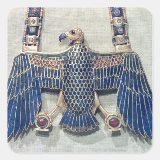 Ketting met vulkaanhanger vierkante sticker (Voorkant)