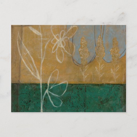 Ketting met wilde bloemen en Planten Briefkaart (Voorkant)