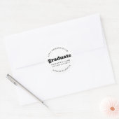 KETTING MODERN RETRO AFSOLVERENDE | AFSTUDEERSTICK RONDE STICKER (Envelop)