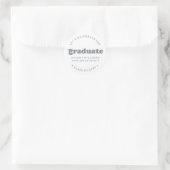 KETTING MODERNE RETRO AFSOLUTANT | AFSCHEID STICKE RONDE STICKER (Tas)