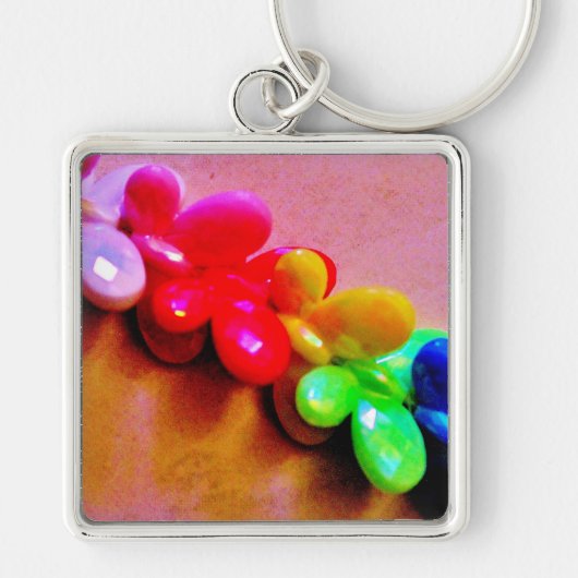 Ketting regenboogvlinder sleutelhanger (Voorkant)