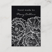 Ketting sieraden display kaart witte bloemen visitekaartje (Voorkant)