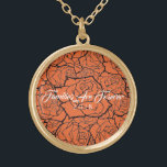 Ketting Sinaasappel & gouden Rozen-families zijn v<br><div class="desc">Ketting weergegeven in gouden toon met een gelaagde roos print over een Tangerine Oranje achtergrond en tekst van "Families Are Forever 2018" in fancy script van White. Pas dit ketting aan met een speciale datum of / en kies uw stijl of verander kleuren. Of koop zoals ontworpen.</div>