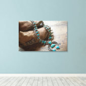 Ketting te koop, Santa Fe, New Mexico. Verenigde S Canvas Afdruk (Insitu (Houten vloer))