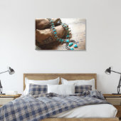 Ketting te koop, Santa Fe, New Mexico. Verenigde S Canvas Afdruk (Insitu (Slaapkamer))