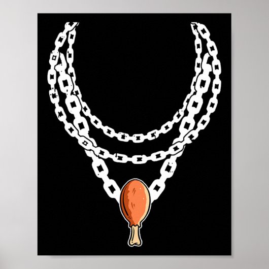 Ketting Turkey leg Pendant Thanksgiving Day Herfst Poster (Voorkant)