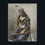 Ketting van Bone, chef 1899 van de Raad Briefkaart<br><div class="desc">Bone Ketting, raadsleider, Oglala Sioux. 1899.</div>