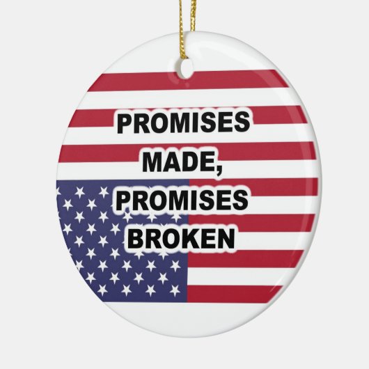 ketting van "gedane beloften, gebroken beloften" o keramisch ornament (Links)